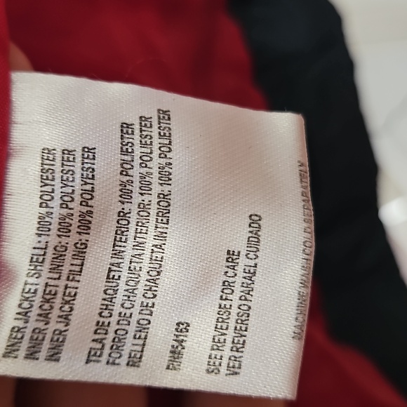 Tommy Hilfiger Blue Red Full Zip Quilted Womens Puffer Jacket Sz Med - Picture 8 of 10